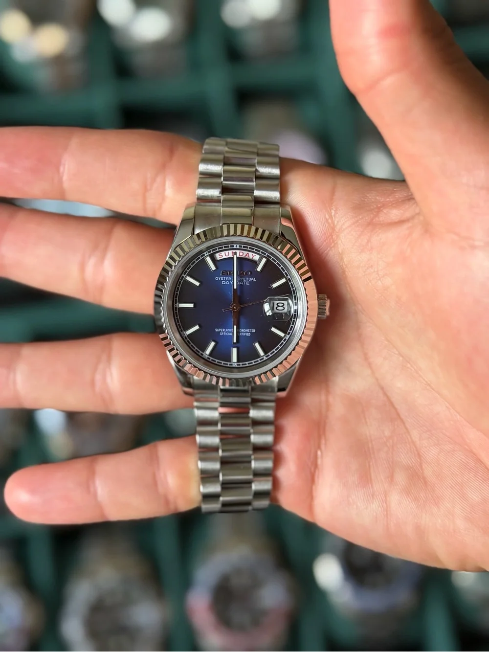 Seiko Mod: Blue Day-Date